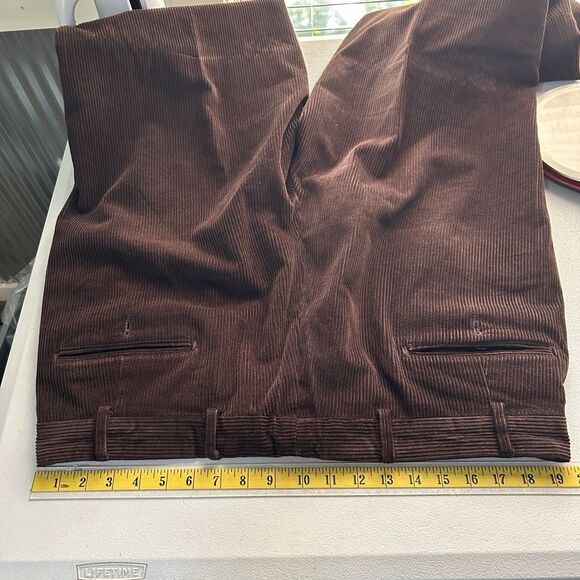 Faconnable Mens Corduroy Pants 38/33 Brown 100% Cotton Designer Professional - Picture 8 of 11